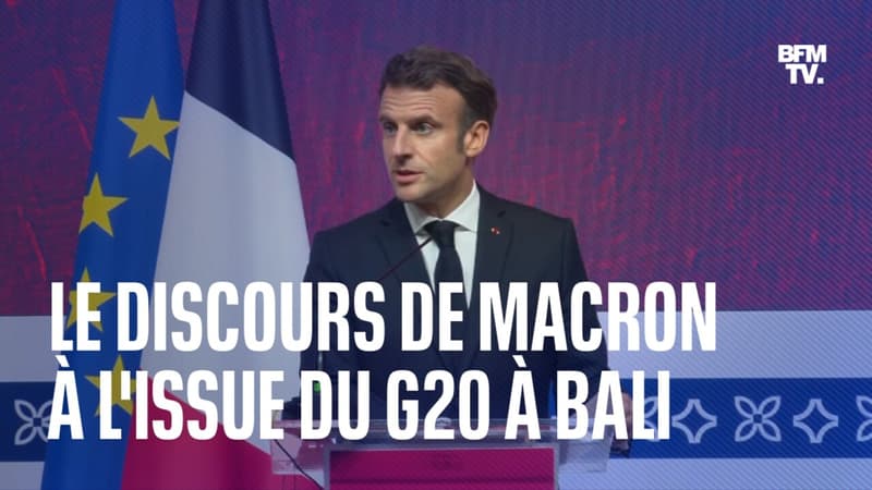 Missiles en Pologne, conflit en Ukraine... Le discours d'Emmanuel Macron à l'issue du G20 à Bali