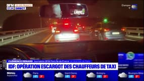 "Là, il faut agir": les taxis mobilisés en Île-de-France, entre autres contre la concurrence des VTC