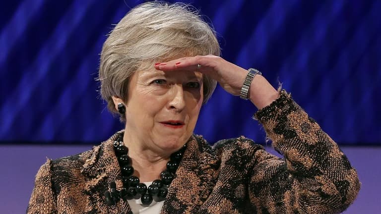 La Première ministre Theresa May à la convention du patronat patronat britannique mardi 19 novembre à Londres