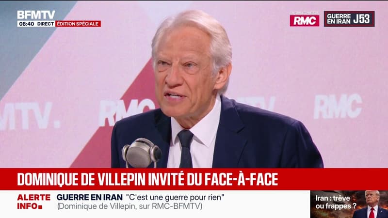 Guerre au Moyen-Orient: "Je suis pour que nous ayons un renforcement de la Finul, voire une coalition de pays qui puissent aider l'état libanais à désarmer le Hezbollah", déclare Dominique de Villepin, ancien Premier ministre
