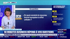 BFM Business avec vous: En quoi consiste le nouveau brevet européen à effet unitaire ? - 01/06