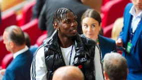 Paul Pogba assistant au match de l'équipe de France à l'Euro, 1er juillet 2024