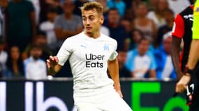 Valentin Rongier face à Rennes au match aller