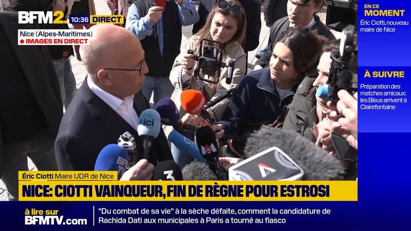 "Les militants LR doivent me rejoindre" : l'appel d'Éric Ciotti (UDR) au lendemain de sa victoire aux municipales de Nice