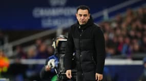 Xavi lors de Barça-Naples (3-1, Ligue des champions), le 12 mars 2024