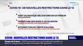 Covid-19: de nouvelles restrictions en vigueur dans les Bouches-du-Rhône
