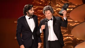 Le Goya du meilleur film européen a été reçu par un représentant du distributeur d'"Emilia Pérez" en Espagne.