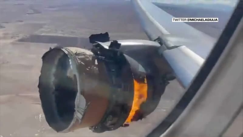 Un réacteur d'un Boeing 777 a pris feu au-dessus du Colorado (États-Unis), le 20 février 2021.