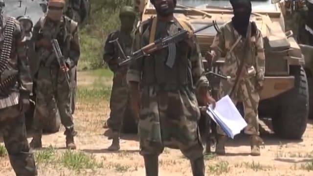 Le chef de Boko Haram Abubakar Shekau, ici en juillet 2014, a déclaré créer un "califat islamique" dans une ville du nord-est du Nigeria.