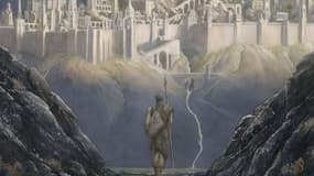 Détail de la couverture de La Chute de Gondolin de Tolkien