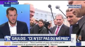 "Gaulois réfractaire": Bay juge l'explication de Macron "peu convaincante" et songe à une "opération de diversion"