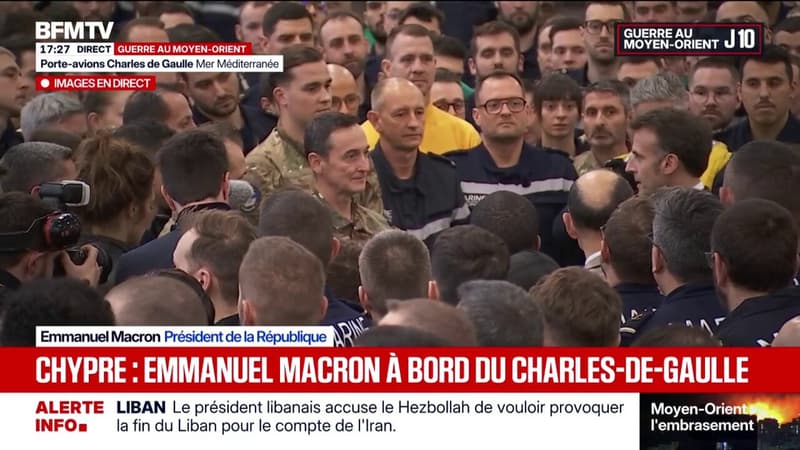 "Une manœuvre exceptionnelle": Emmanuel Macron remercie l'équipage du porte-avions Charles-de-Gaulle déployé en Méditerranée
