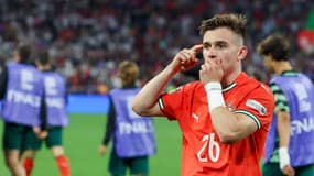 Francisco Conceiçao célèbre son but lors du match Allemagne-Portugal (1-2, Ligue des Nations), le 4 juin 2025