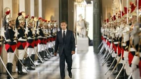 Nicolas Sarkozy à son arrivée au Parlement réuni en Congrès le 22 juin 2009 à Versailles