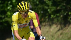 Tadej Pogacar lors de la 6e étape du Tour de France, le 10 juillet 2025