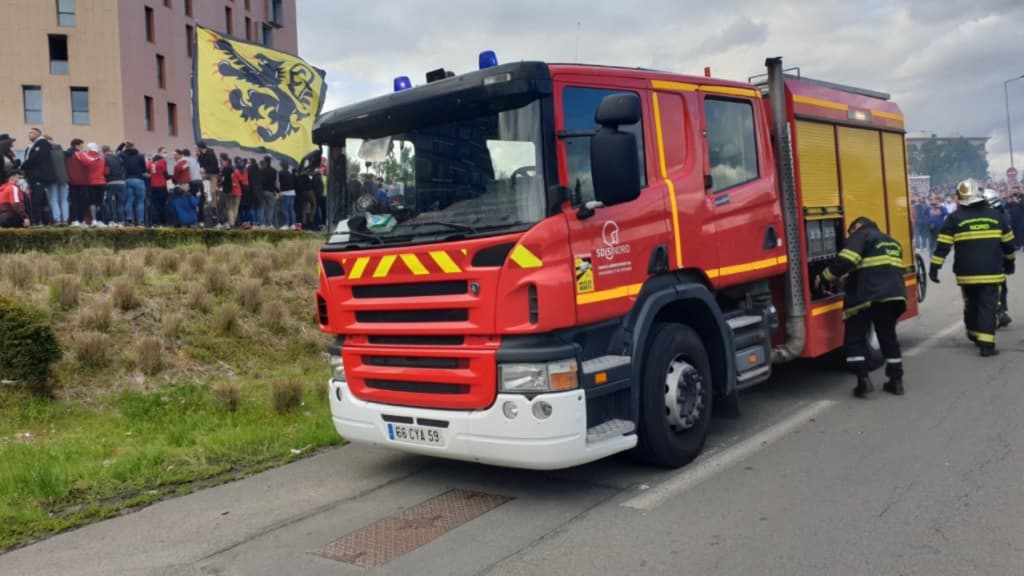 Il y a un petit départ de feu sur le trajet du bus lillois (16 mai 2021).