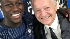 Benjamin Mendy et Jean-Michel Aulas
