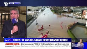 Crues dans le Pas-de-Calais: Xavier Bertrand (président LR de la région Hauts-de-France) souhaite que des "premiers travaux sur le nettoyage des cours d'eau" soient faits "avant la fin de l'hiver"