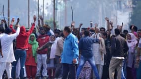 Manifestation à Rohtak, dans le nord de l'Inde contre le système de castes, le 20 février 2016