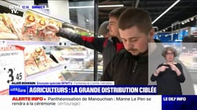 Colère des agriculteurs: après la réunion, place à l'opération étiquetage dans ce Leclerc en Vendée 