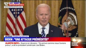 Joe Biden sur la guerre en Ukraine: "Poutine est l'agresseur, (...) lui et son pays vont en payer les conséquences"