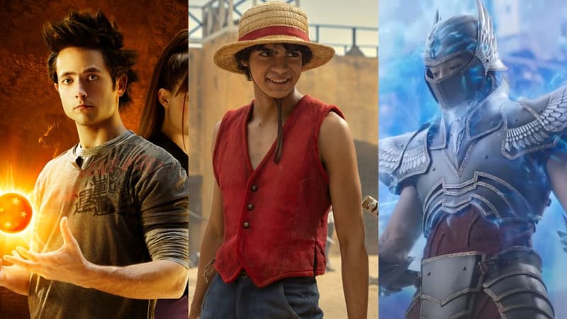 Justin Chatwin dans "Dragonball Evolution", Iñaki Godoy dans "One Piece" et Mackenyu Maeda dans "Les Chevaliers du Zodiaque"