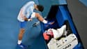 Novak Djokovic touché à la jambe gauche pendant l'Open d'Australie