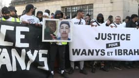 La marche blanche du jeudi 21 mars en hommage à Wanys, mort percuté par une voiture de police alors qu'il était en scooter à Aubervilliers.