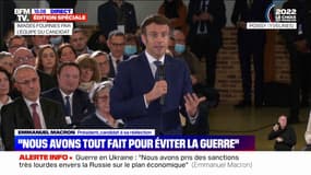 Emmanuel Macron: "À court terme, c'est plutôt la guerre qui va continuer de se faire"