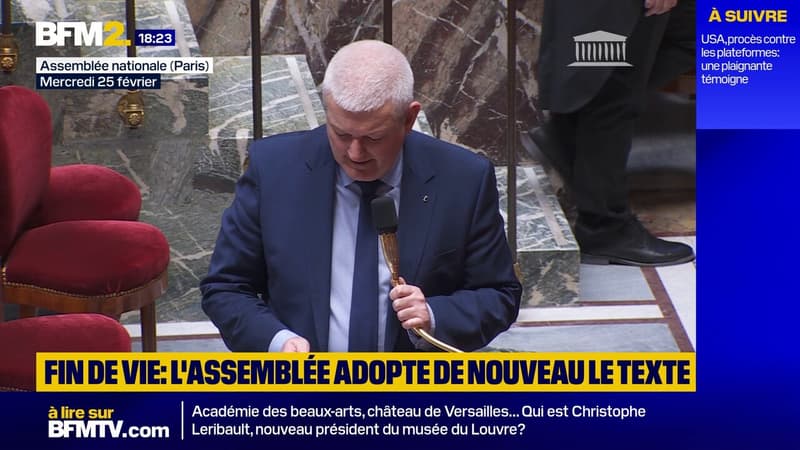 Olivier Falorni, député MoDem, salue "un moment majeur et décisif" après l'adoption en deuxième lecture à l'Assemblée de la loi créant un droit à l'aide à mourir