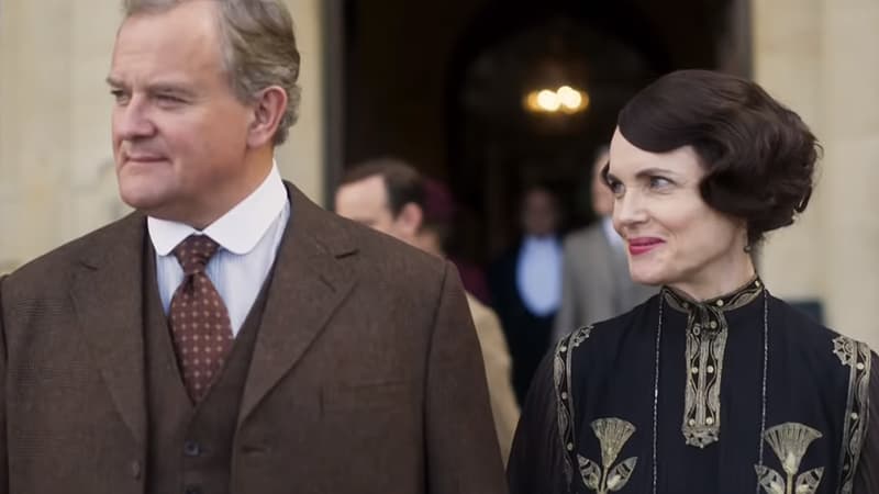 Hugh Bonneville et Elizabeth McGovern dans le film "Downton Abbey".