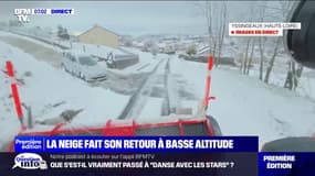 Haute-Loire: les images de la neige qui fait son retour à basse altitude