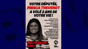 Un tract de LFI contre les députés macronistes sur la réforme des retraites. - BFMTV