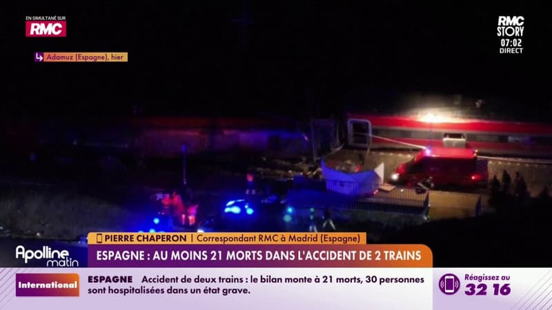 Accidents de deux trains en Espagne fait 21 morts