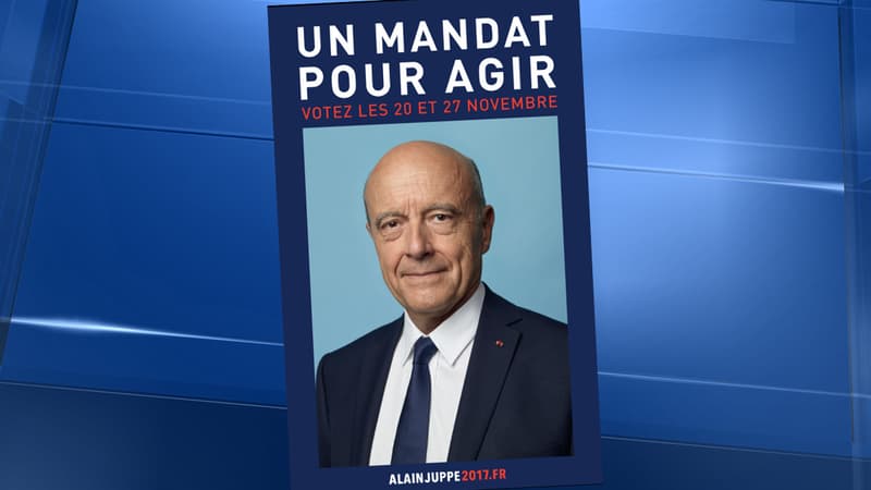 L'affiche de campagne d'Alain Juppé est qualifiée de sinistre.