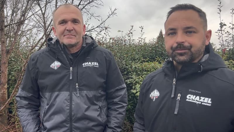 Le binôme de pilotes Damien Oberti et Jean-François Gastinel avant le départ du rallye Monte-Carlo 2024