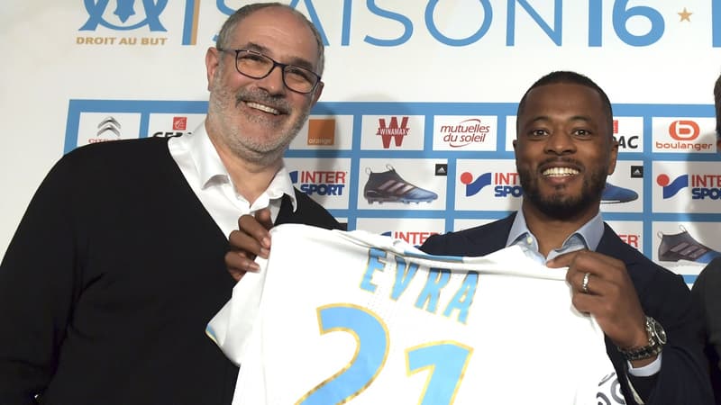 Andoni Zubizarreta et Patrice Evra (OM)