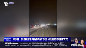 Puy-de-Dôme: la neige paralyse le trafic sur l'autoroute A75 une partie de la nuit