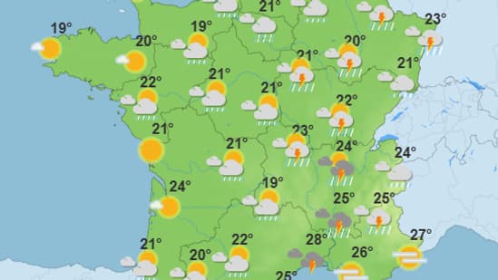 La météo du mercredi 23 juillet 2025 La météo du mercredi 23 juillet 2025