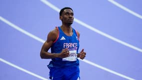 Le hurdler français Raphaël Mohamed lors des Jeux de Paris 2024