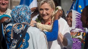 Marine Le Pen à Mayotte en 2016. 