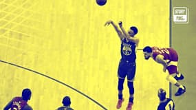 Steph Curry dans son exercice préféré, le tir à trois points