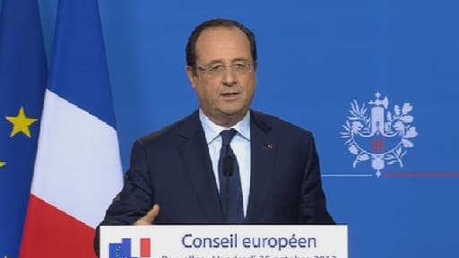 François Hollande s'est exprimé en marge du sommet européen de Bruxelles, vendredi 25 octobre.