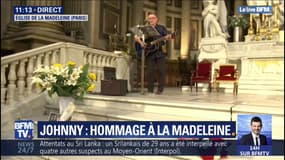 Derniers préparatifs à la Madeleine pour l'hommage à Johnny Hallyday