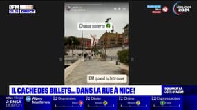 Nice: sur les réseaux sociaux, il cache des billets dans les rues