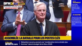 Retour à l'Assemblée nationale de Michel Barnier qui a été élu député LR de Paris