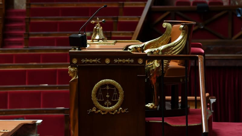 Le fauteuil de la présidence de l'Assemblée nationale.