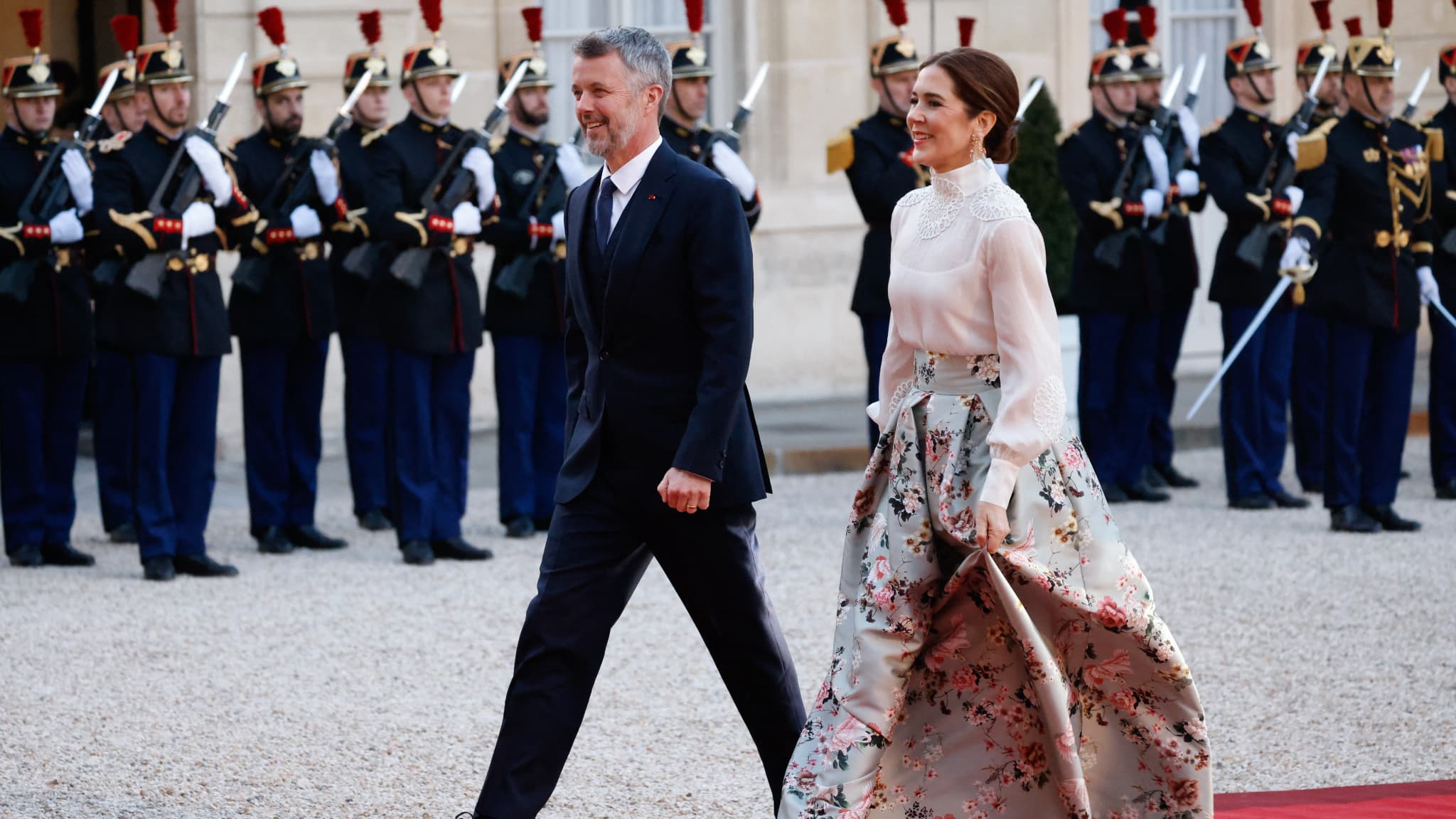 Le roi du Danemark Frederik X à l'Elysée le 31 mars 2025, avec son épouse Mary. Le roi du Danemark Frederik X à l'Elysée le 31 mars 2025, avec son épouse Mary.