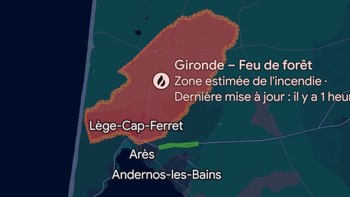 Un incendie en cours sur Google Maps