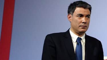 Olivier Faure le 28 avril 2014 au siège du PS, à Paris.
